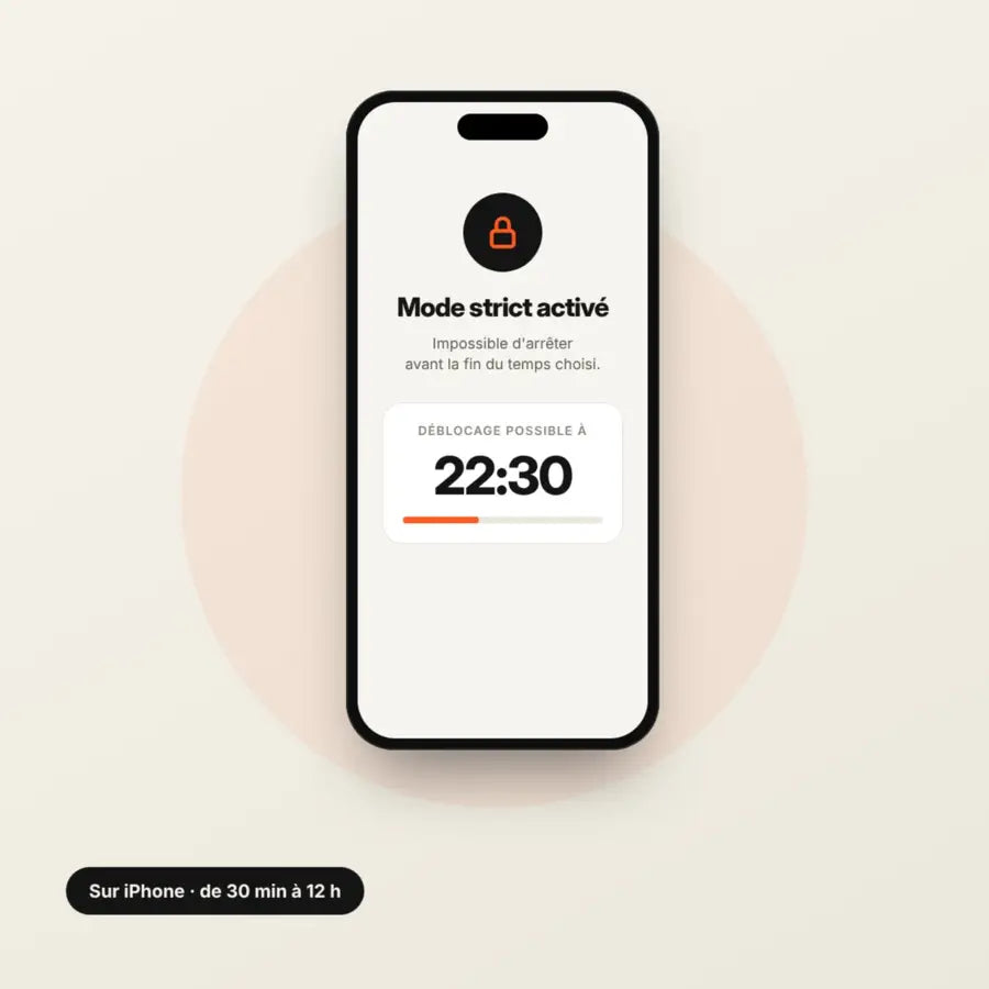 Mode strict sur iPhone : impossible d'arrêter avant la fin